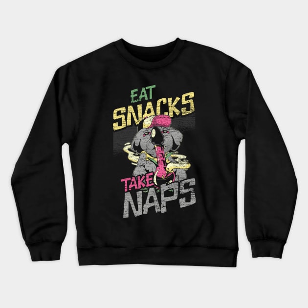 Koala Eat Snacks And Take Naps Retro Stoner Crewneck Sweatshirt by ShirtsShirtsndmoreShirts